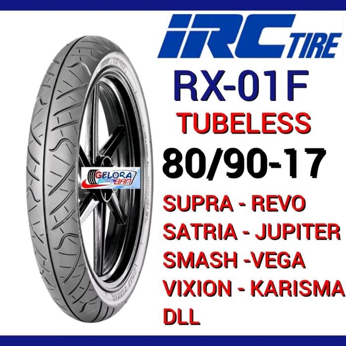 Ban Irc Rx-01F 80/90-17 Tubeles Ban Donat ban irc 80/90-17 ban montor satria Jupiter MX Vixion Supra