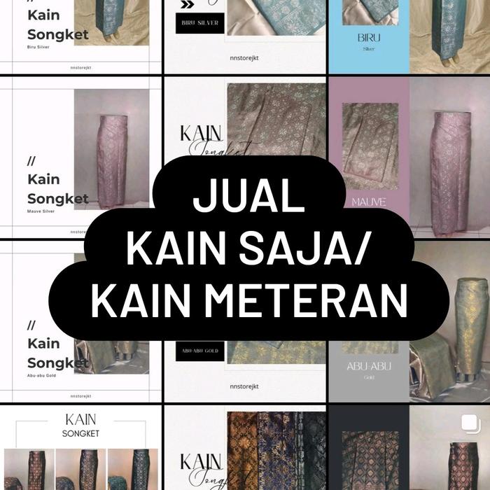 KAIN SONGKET METERAN/KAIN SAJA/KAIN SONGKET TEBAL PREMIUM