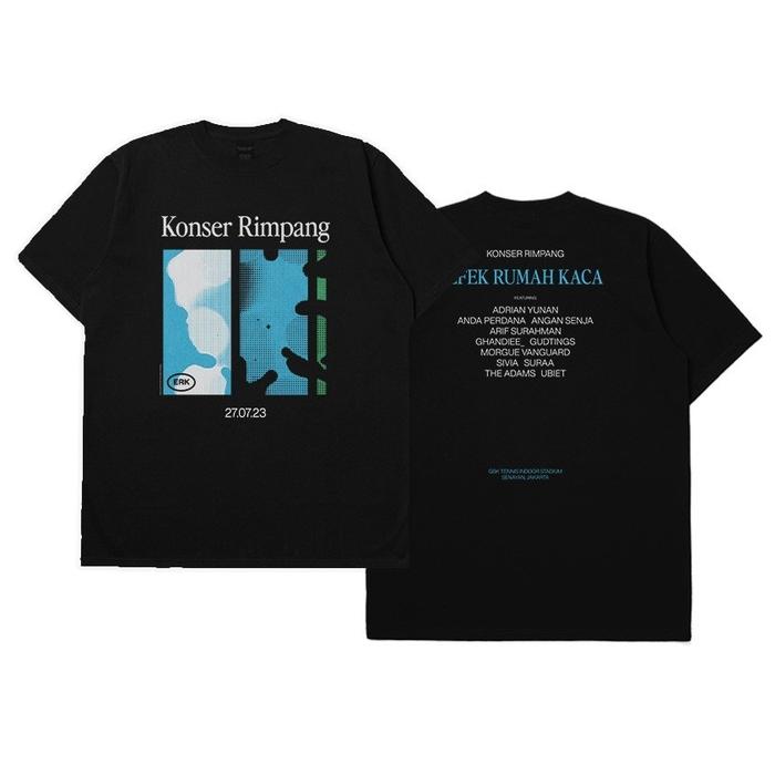[HOT] T-Shirt Band Efek Rumah Kaca Konser Rimpang 2023 Black Bahan Tebal 24s premium standar distro