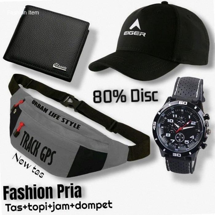 PROMO STYLE PRIA SEPAKET - TAS SALEMPANG TRACK GPS GRATIS JAM ANALOG STAINLESS GRATIS DOMPET PRIA GR