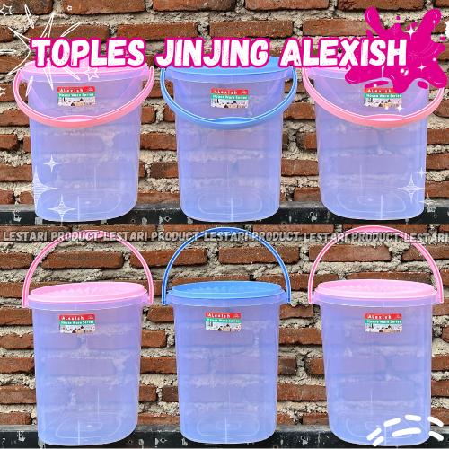 ( 3 PCS ) TOPLES ALEXISH 8 LITER/TOPLES PLASTIK SHIMORI/TOPLES KERUPUK/TOPLES PENYIMPANAN MAKANAN/TO