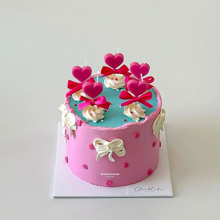Korean Ins Style Candles, Rose Red Love Birthday Candles, Retro Black Rose Pink Fairy Birthday Cake 