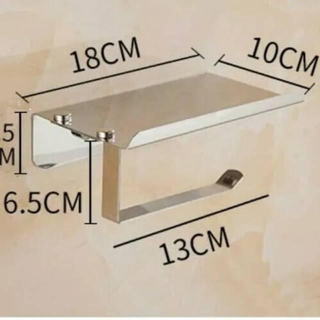 Tempat Tissue HP stainliss /tissue roll kamar mandi toilet