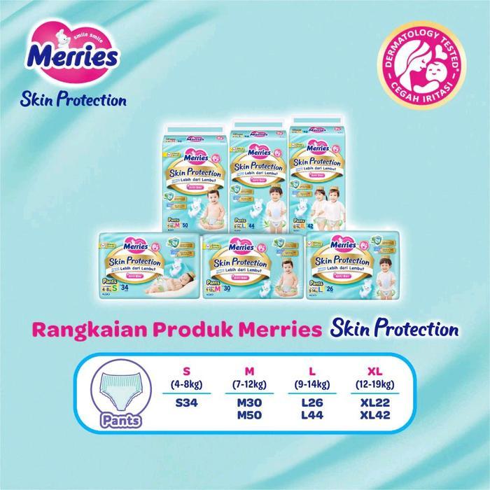 Merries Skin Protection Pants M 50 Pcs M50 50Pcs Popok Sekali Pakai #Gratisongkir