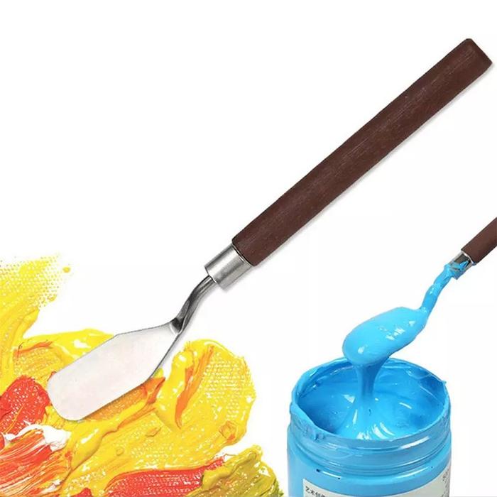 5PCS/SET SS PALETE PISAU SPATULA DEKORASI KUE LUKIS UKIR SPATULA PALET CAKE PAINTING KNIFE PAINT ART