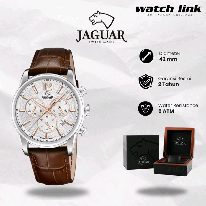 Jam Tangan Jaguar J968/1 Strap Coklat Original Garansi Resmi