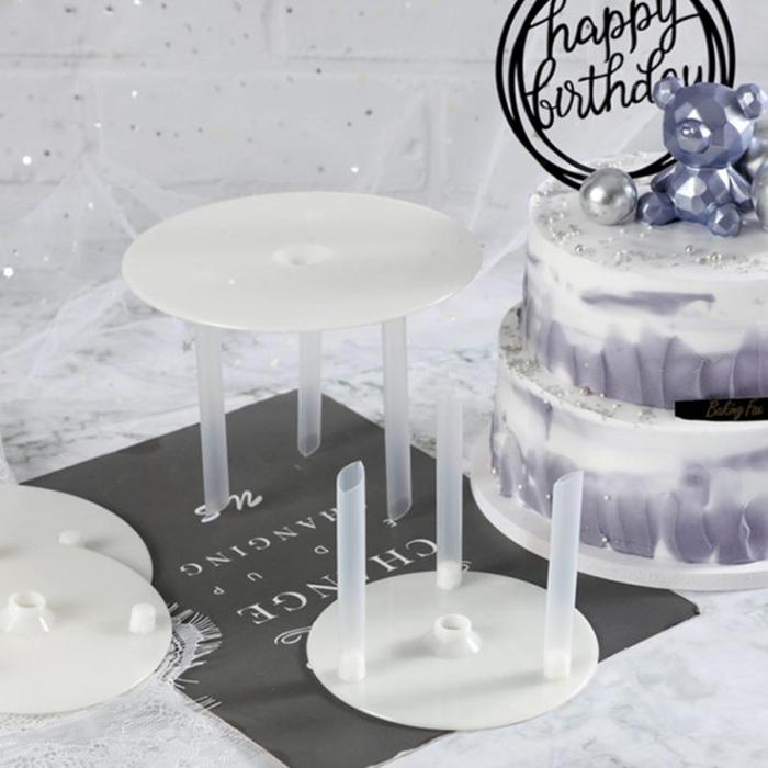 Multi-Tier Cake Stand Frame Round Cake Decorating Dessert Stand