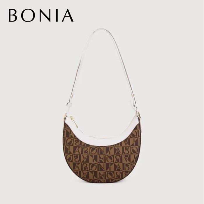 BONIA - LITA MONOGRAM SMALL SHOULDER BAG WHITE