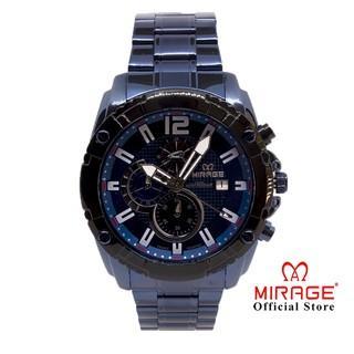 Jam Tangan Analog Mirage Original Pria Sporty Blue Navy 8714M dengan Kaca Stainless Steel