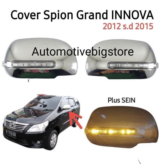 Cover Spion Grand Innova / Mirror cover 2012 2013 2014 2015 Chrome Lampu Kecil sipit O1
