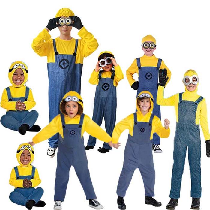 Yellow Repairman Family Role-playing Costume Jumpsuit Disguise Dressing Despicable Me Carnival Party