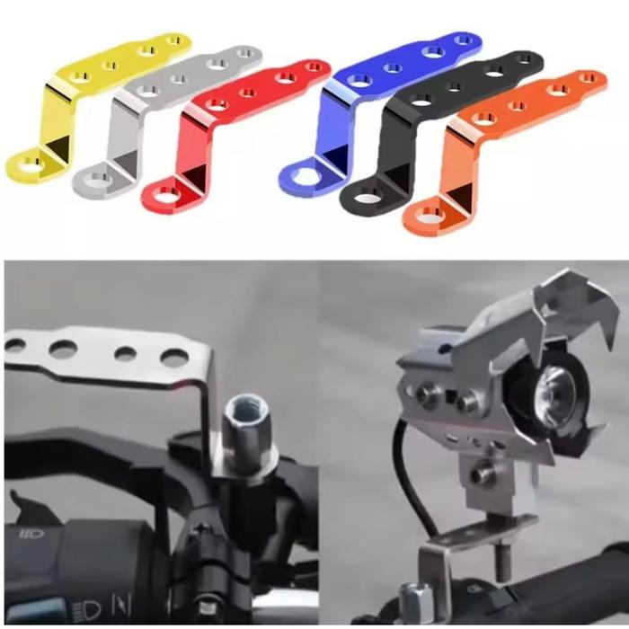 Breket tambahan lampu tembak Breket spion aluminium anti karat