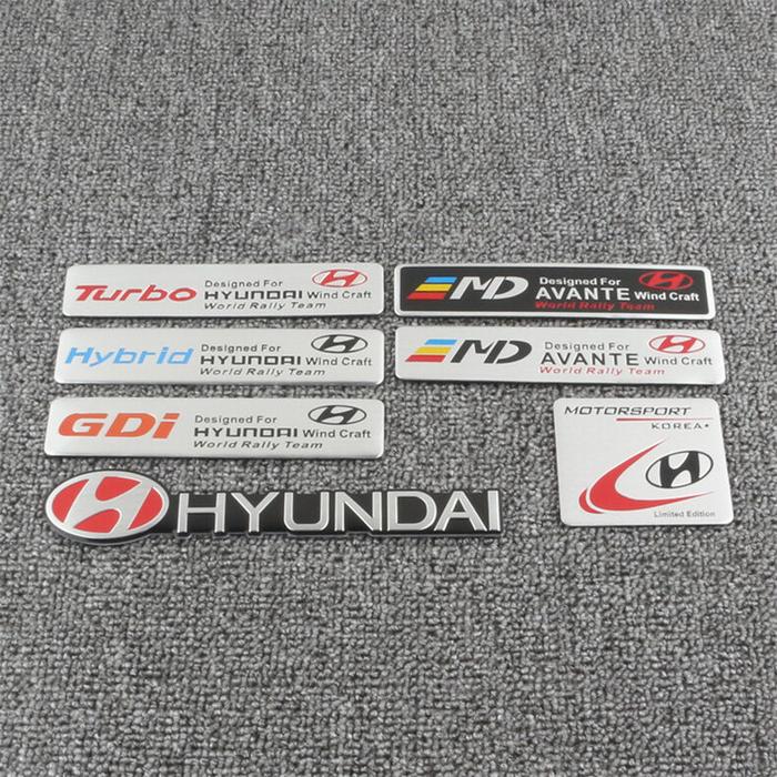 Stiker logo Metal untuk Hyundai ELANTRA SONATA ACCENT Tucson emblem