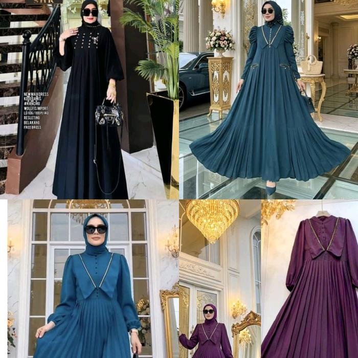 gamis wolfis gamis Wanita Muslim Mewah ori SHR