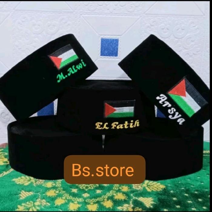peci logo bendera palestina bisa REQUEST NAMA SENDIRI