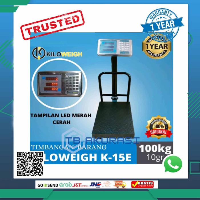 Timbangan Duduk Barang Digital Kiloweigh K-15E Paket Ekspedisi Toko Beras Warung Sembako Koper Elekt