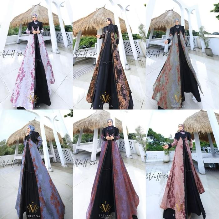 ￼Gamis Syari Muslimah Rompi Outer Dress Premium