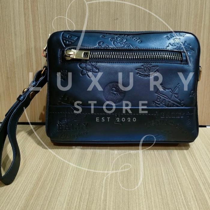 PRESTIGE BAG STORE Clutch Bally Taney Handbag Bally Flyingboot Motif Original Authentic