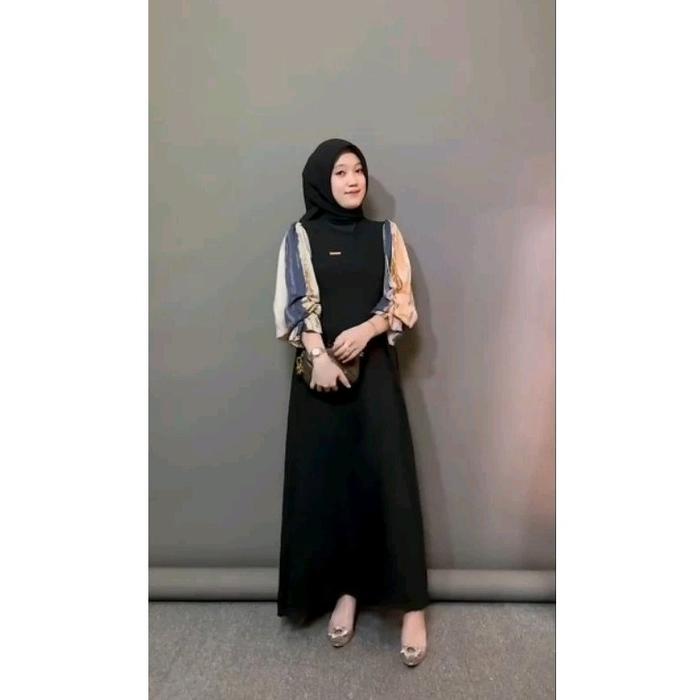 Dress wanita / home dress/ adera abstrak Lembut Nyaman Twill Rayon Muslim