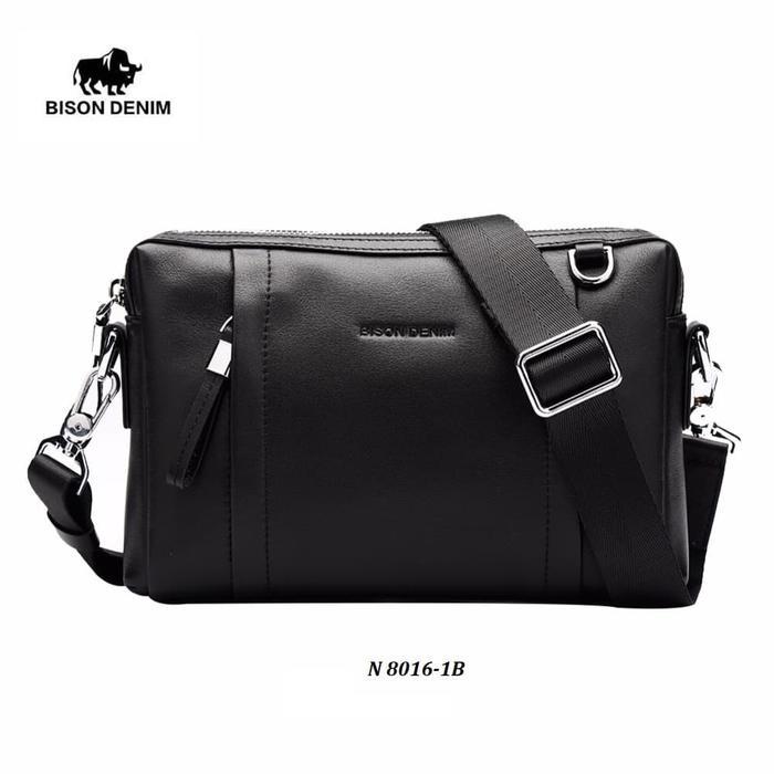 Tas Selempang / Clutch Bag Kulit Asli Bison Denim ( BISON - B555MB )