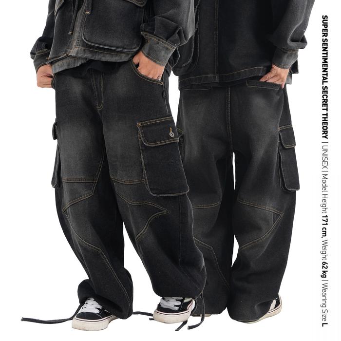 SSSVG Super Sentimental Secret Savage The Washed Black Astral Ranger Pants