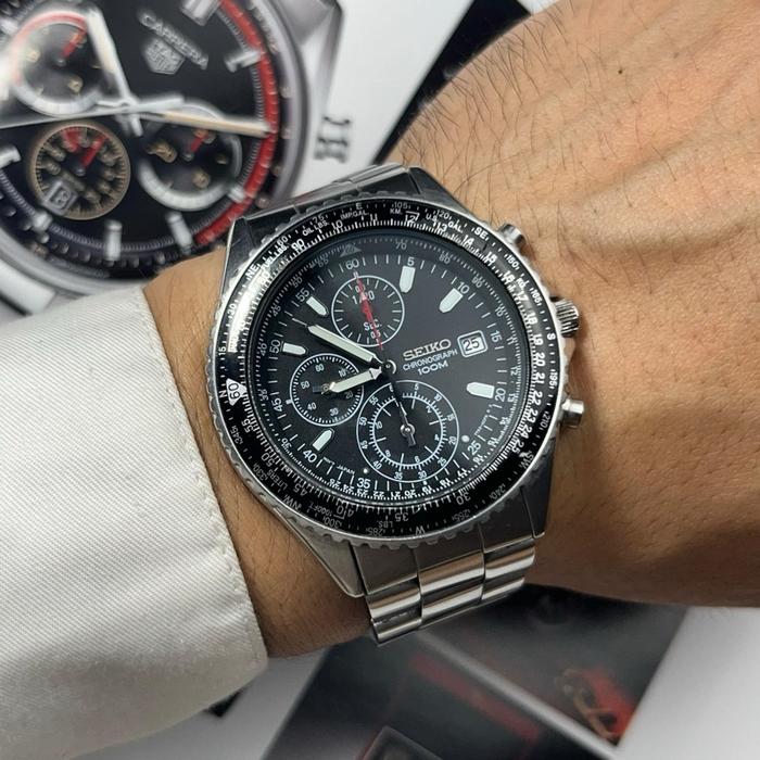 Seiko 7T92-0CF0 Flightmaster Pilot Quartz Chronograph