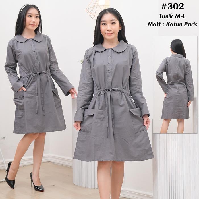 Tunik Cotton Paris | Kerah Bulat | Guangzhou Fashion | 302