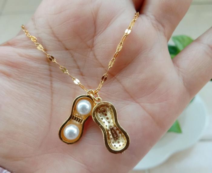 Promo Kalung Kacang Lapis Emas