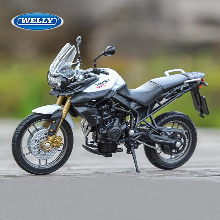 Welly 1:18 TRIUMPH TIGER 800 Alloy Sports Motorcycle Model Simulation
