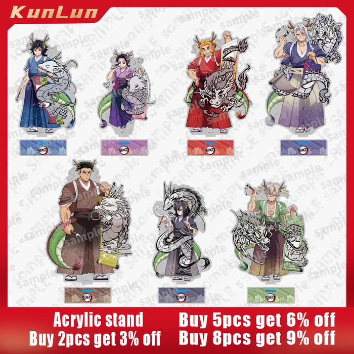 Demon Slayer 5th Anniversary Acrylic Stand The Year of The Loong Rengoku Kyoujurou Statue Uzui Tenge