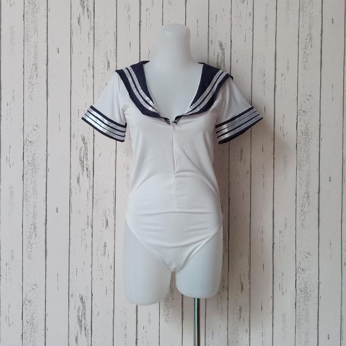 Ska199 Sexy Lingerie Cosplay Pelaut Biru Putih - Kostum Pelaut Tipis