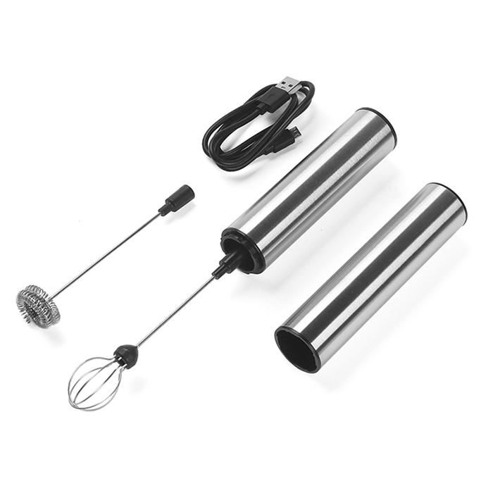 Electric Milk Frother Handheld Foam Maker USB Foamer Coffee Blender