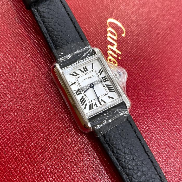JAM TANGAN CARTIER TANK MUST SMALL QUARTZ STEEL LEATHER WSTA0135 BNIB 2025