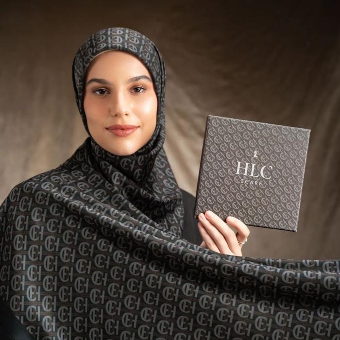 ABUBAYA PANEL Heylocal Hlc Scarf | Hijab Segi Empat Printed Monogram Vinest Voal