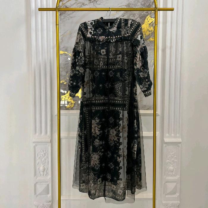 gamis remaja motif brokat