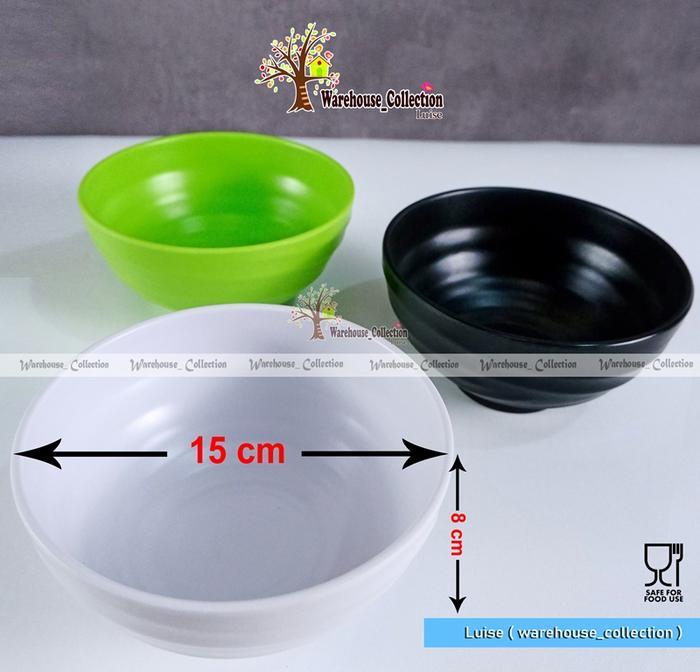 (Per- PCS) Mangkok melamin ulir 6" inch TEBAL || Mangkok Sup Bulat SNI || Mangkok Bulat Ulir Ijima |