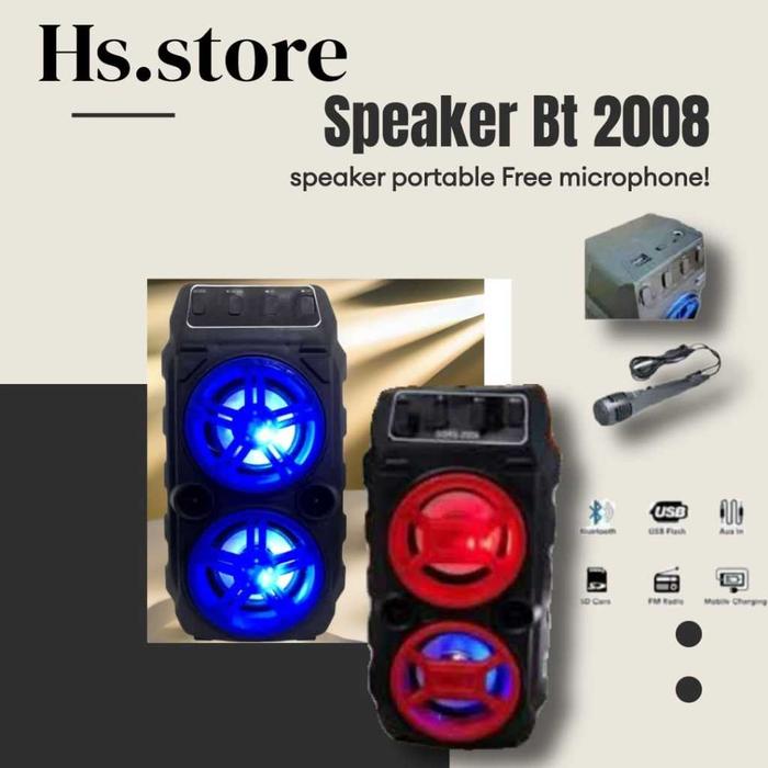 Speaker dan mic satu set , speaker bluetooth plus mic , speaker portable SQ2008