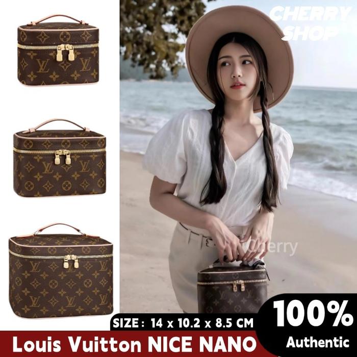 Terbaru ✨100% authentic Louis Vuitton BAGUS Tas Kosmetik Mini LV Tas Wanita Klasik Gaya Presbiopia N