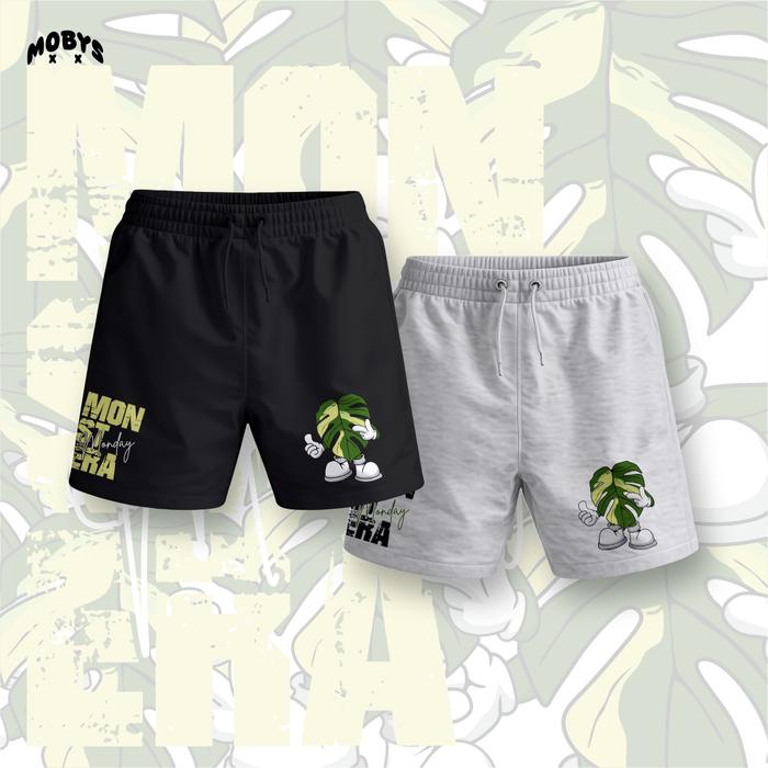 Mobys Unisex Short Pants Monstera Yellow Variegata SP004 | Pants Plants Lovers