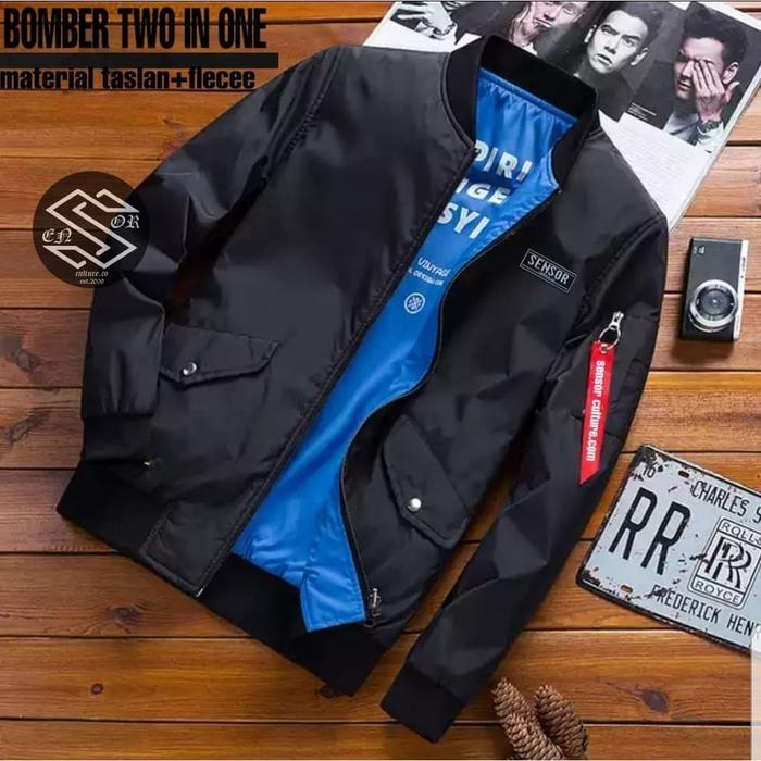 JAKET BOMBER SENSOR 2in1 PRIA TERBARU MODEL OUTDOOR EIGER TNF CONSINA