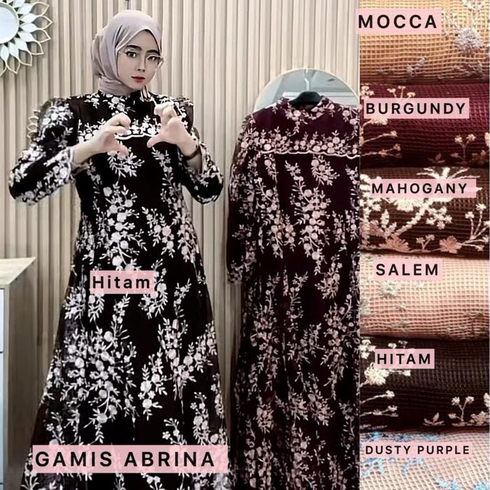 Gamis Abrina Series Lebaran Mewah. Busana Muslimah