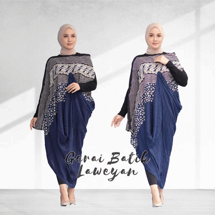 Azizi Batik Wanita Modern Kaftan Batik Sabrina