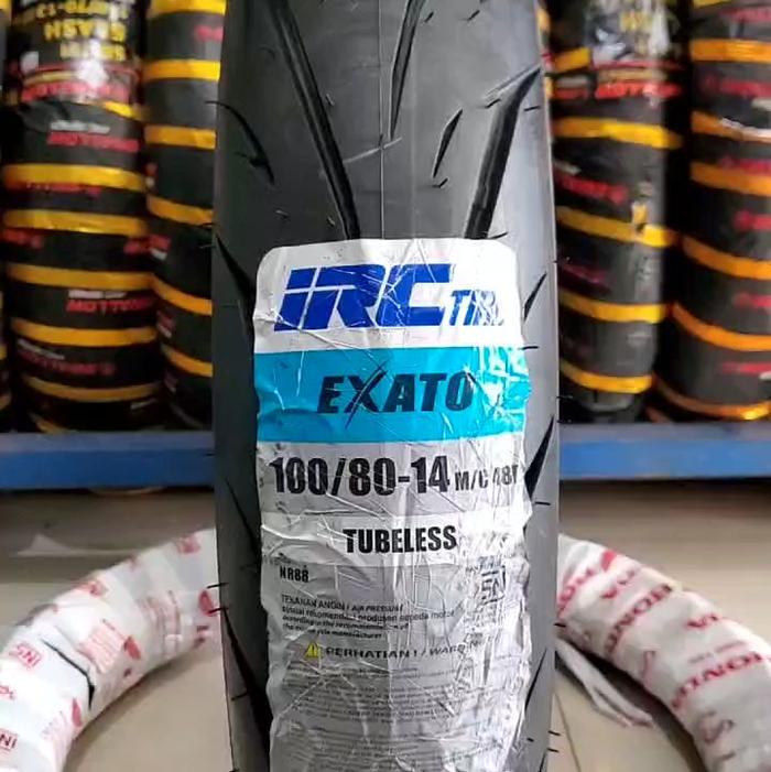 IRC EXATO 100/80-14 M/C Tubeless Ban Motor IRC TIRI EXATO 100/80-14 M/C Tubeless