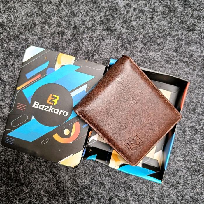 Bazkara Elvis Wallet - Dompet Pria Lipat Cowok Bahan Kulit PU Premium Murah Extra Slot Kartu (ex bek