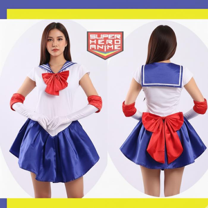 Kostum Sailor Moon Cosplay Anime Jepang Baju Karakter Cewek Wanita Dewasa Sexy Impor Sailormoon Terb