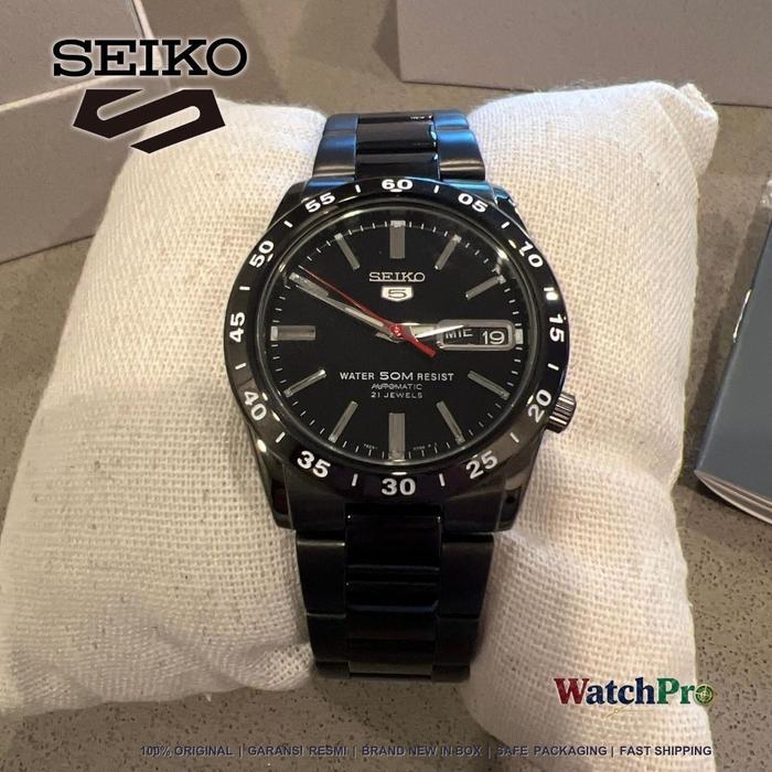 Seiko 5 SNKE03 SNKE03K1 Black Automatic 21 Jewels 36.5 mm Jam Tangan Pria