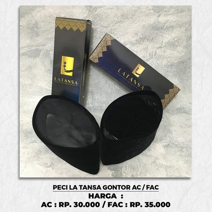 PECI GONTOR AC HITAM LA TANSA ORIGINAL | Peci Santri Murah & Berkualitas