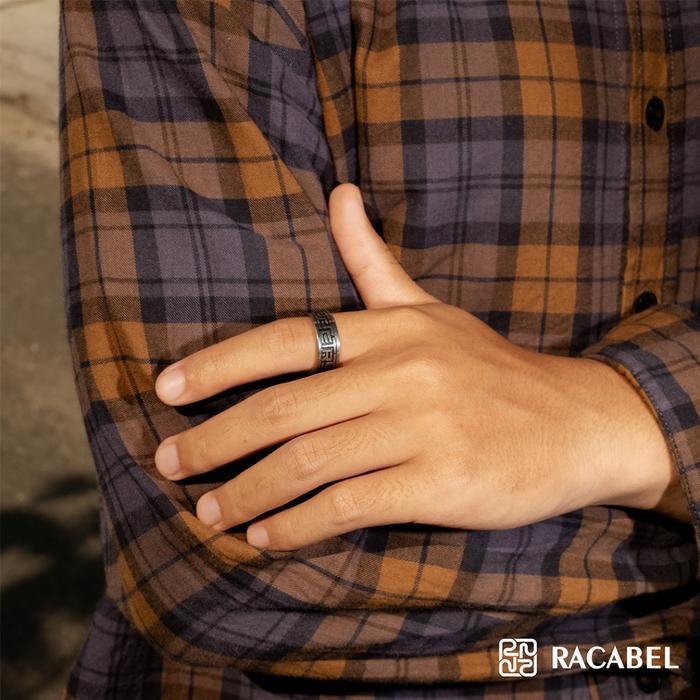 Racabel Astec Ring - Cincin Pria Wanita Titanium Elegan Anti Karat