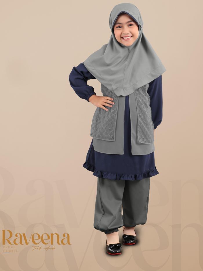 Nbrs Raveena Tunik Anak set Celana usia 1-3 tahun Verona mix Baby Doll mix Dobby Cotton - Rayya Seri