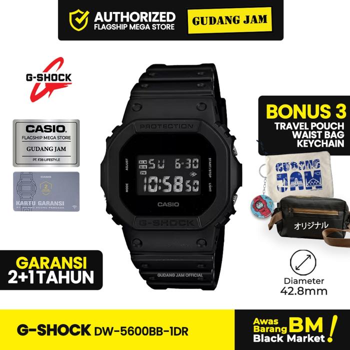 Jam Tangan G-Shock DW-5600BB-1DR DW-5600BB-1 DW-5600 DW5600BB DW 5600BB